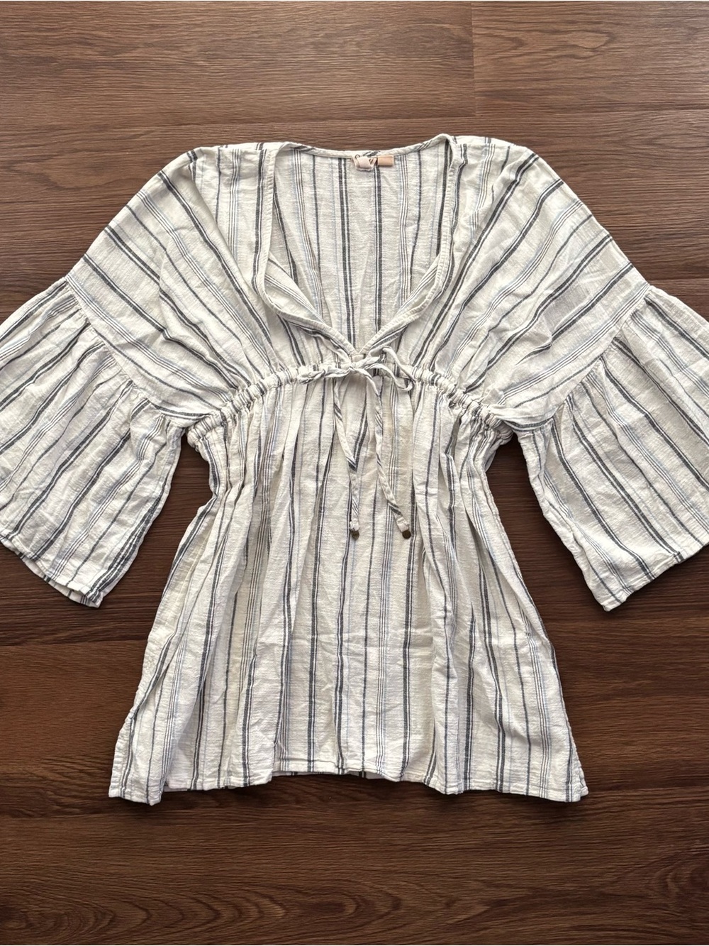 Roxy Linen Striped Cover-Up/Dress
